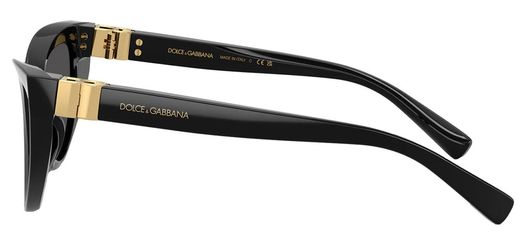 DOLCE & GABBANASunglasses - DOLCE & GABBANA DG 4497 501/87 Cat Eye Black Acetate Sunglasses with Dark Grey Lens - DG_4497_501/87_52mm - Ask Me Wear
