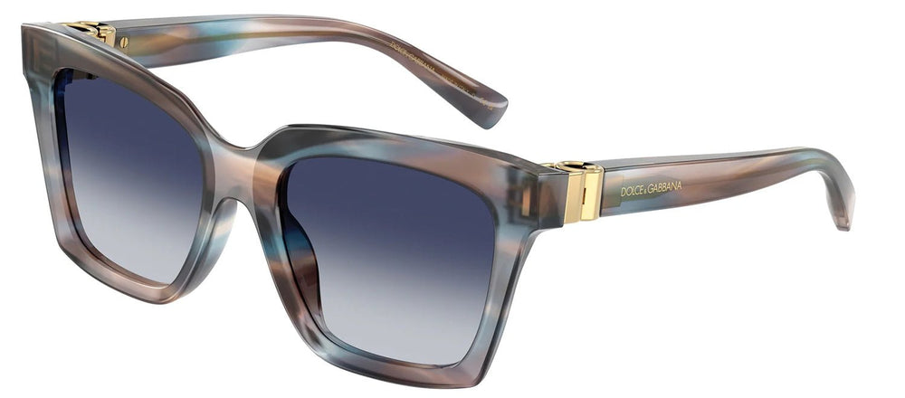 DOLCE & GABBANASunglasses - DOLCE & GABBANA DG 4498 344814 Square Striped Blue Acetate Sunglasses with Grey Gradient Blue Lens - DG_4498_344814_55mm - Ask Me Wear