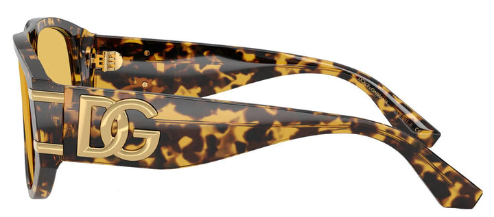 DOLCE & GABBANASunglasses - DOLCE & GABBANA DG 4499 333085 Pilot Yellow Havana Acetate Sunglasses with Yellow Lens - DG_4499_333085_57mm - Ask Me Wear