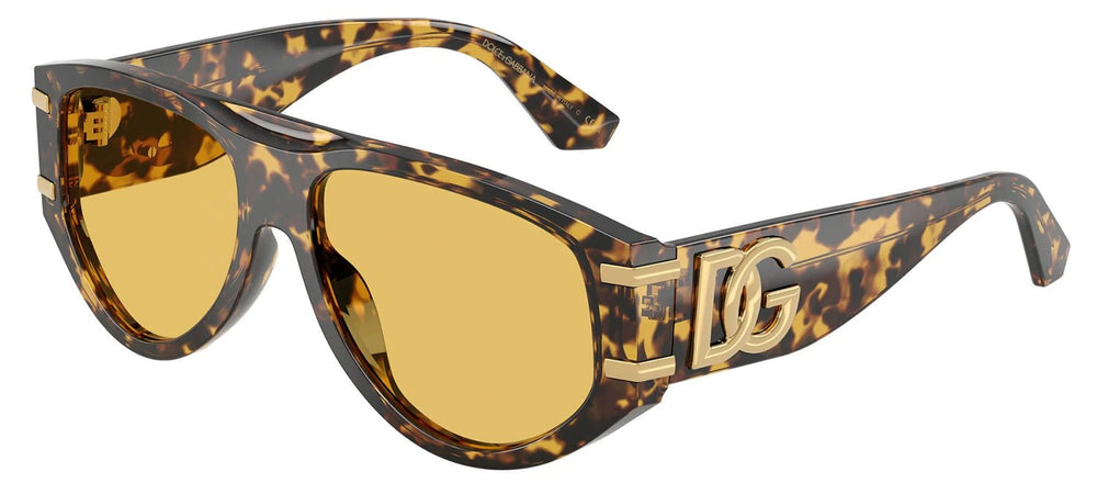 DOLCE & GABBANASunglasses - DOLCE & GABBANA DG 4499 333085 Pilot Yellow Havana Acetate Sunglasses with Yellow Lens - DG_4499_333085_57mm - Ask Me Wear