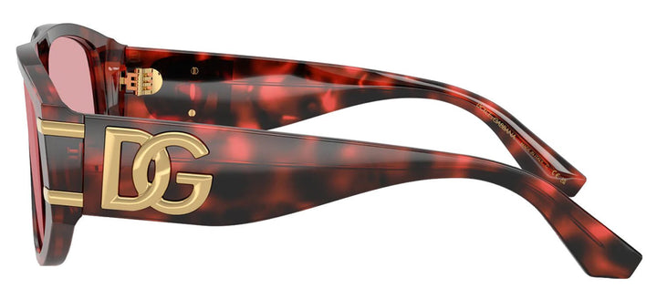 DOLCE & GABBANASunglasses - DOLCE & GABBANA DG 4499 335884 Pilot Red Havana Acetate Sunglasses with Light Violet Lens - DG_4499_335884_57mm - Ask Me Wear