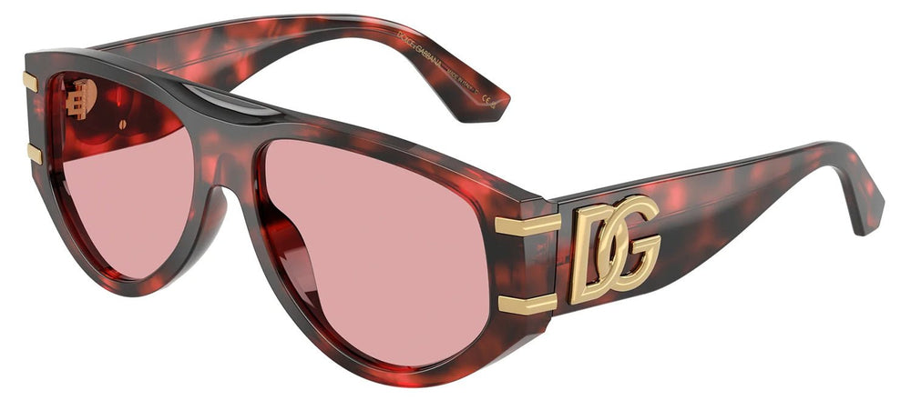 DOLCE & GABBANASunglasses - DOLCE & GABBANA DG 4499 335884 Pilot Red Havana Acetate Sunglasses with Light Violet Lens - DG_4499_335884_57mm - Ask Me Wear