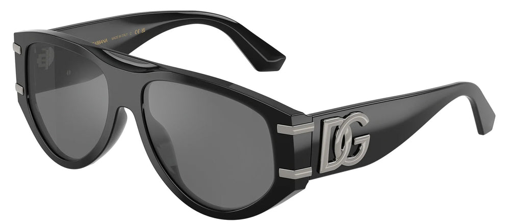 DOLCE & GABBANASunglasses - DOLCE & GABBANA DG 4499 501/6G Pilot Black Acetate Sunglasses with Grey Mirror Black Lens - DG_4499_501/6G_57mm - Ask Me Wear