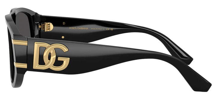 DOLCE & GABBANASunglasses - DOLCE & GABBANA DG 4499 501/87 Pilot Black Acetate Sunglasses with Dark Grey Lens - DG_4499_501/87_57mm - Ask Me Wear