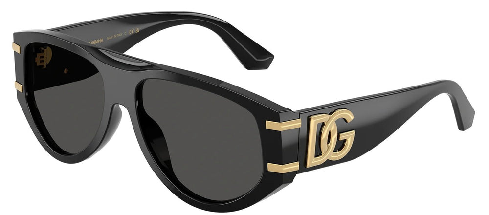 DOLCE & GABBANASunglasses - DOLCE & GABBANA DG 4499 501/87 Pilot Black Acetate Sunglasses with Dark Grey Lens - DG_4499_501/87_57mm - Ask Me Wear