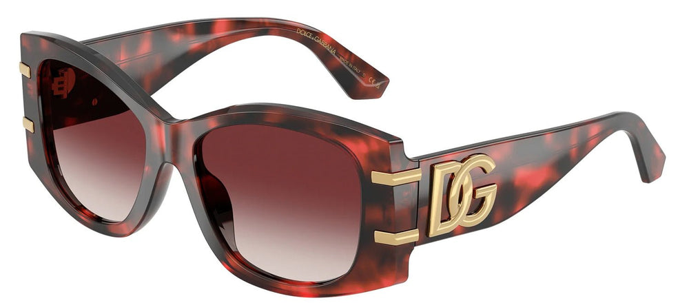 DOLCE & GABBANASunglasses - DOLCE & GABBANA DG 4501 33588H Butterfly Red Havana Acetate Sunglasses with Clear Gradient Dark Brandy Lens - DG_4501_33588H_54mm - Ask Me Wear