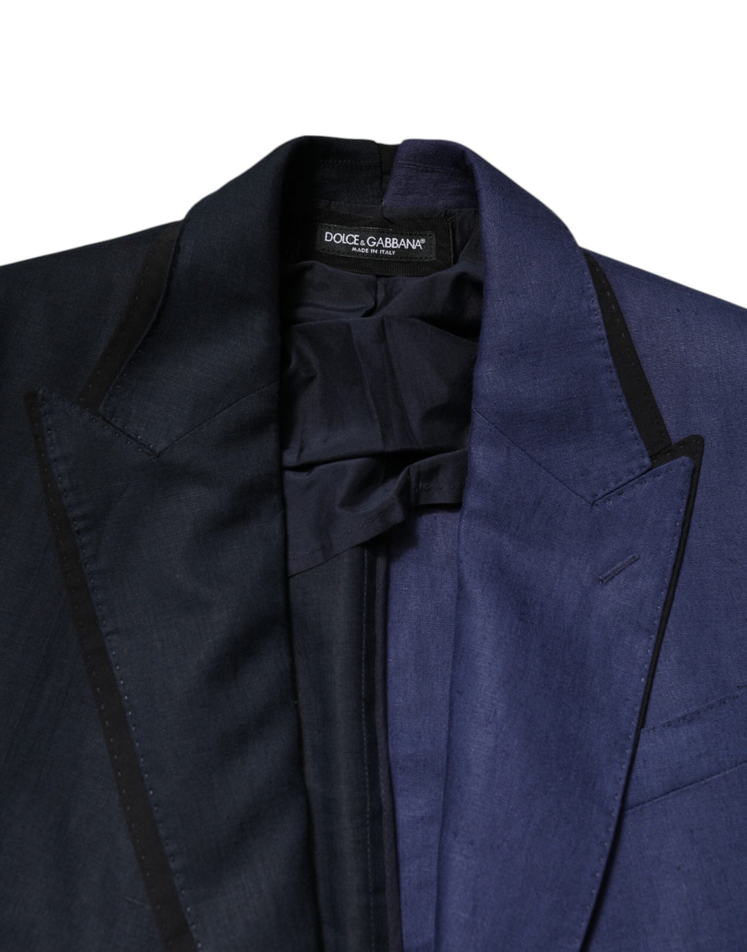 Dolce & Gabbana - Dolce & Gabbana Navy Blue Double Breasted Suit Coat Blazer - KOS2318 - 50 - Ask Me Wear