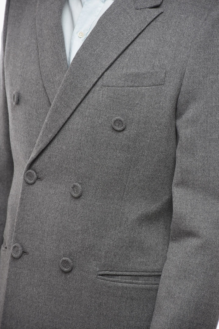 Dior Double-breasted Virgin Wool Coat with Flush Pockets