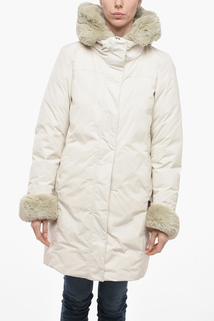 Woolrich Down Jacket BOULDER COAT With Fur Hood