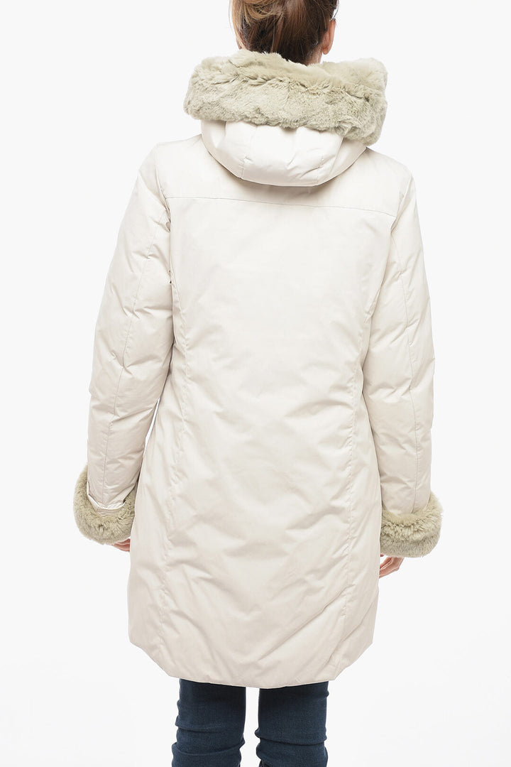 Woolrich Down Jacket BOULDER COAT With Fur Hood