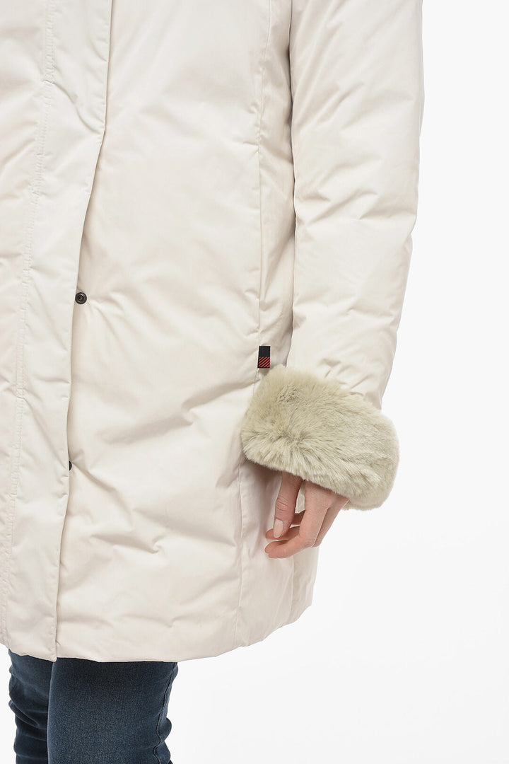 Woolrich Down Jacket BOULDER COAT With Fur Hood