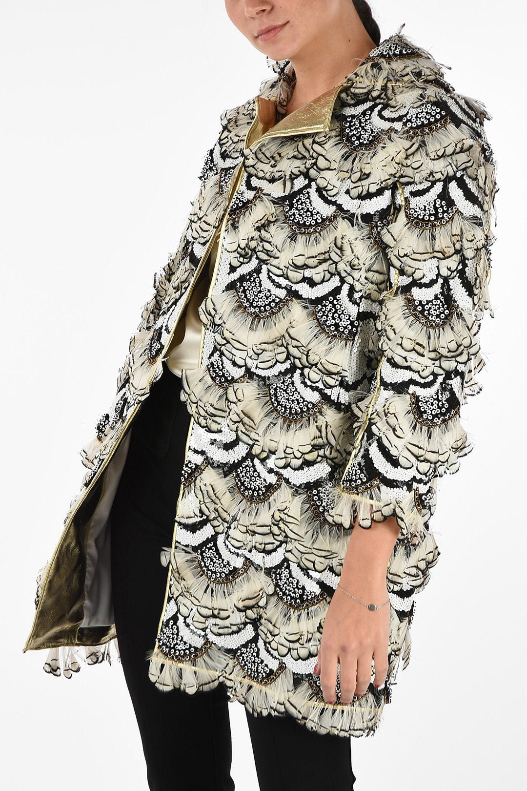 Other - Dsquared2 Sequined Coat with Feathers - 8051279654342 - Ask Me Wear