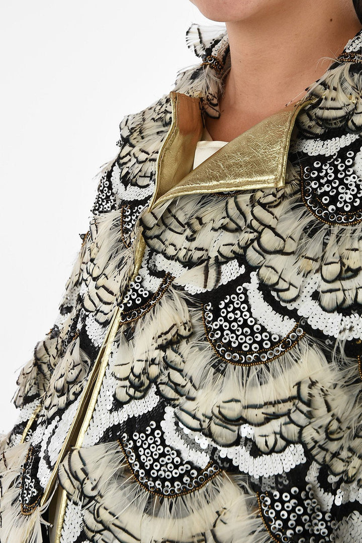 Other - Dsquared2 Sequined Coat with Feathers - 8051279654342 - Ask Me Wear