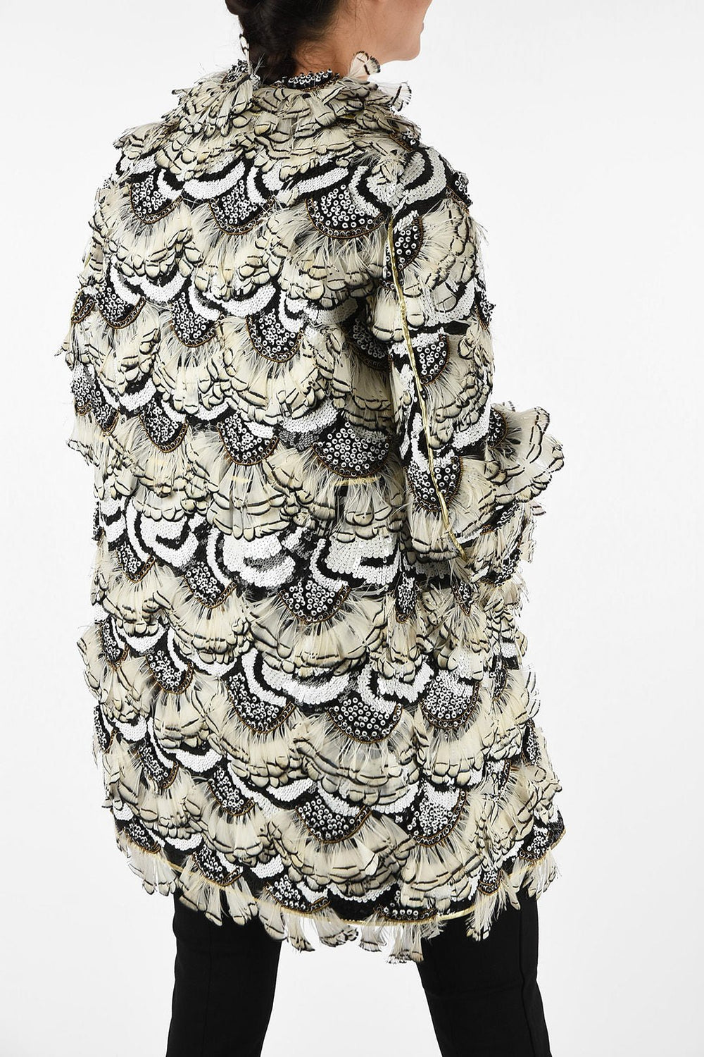 Other - Dsquared2 Sequined Coat with Feathers - 8051279654342 - Ask Me Wear