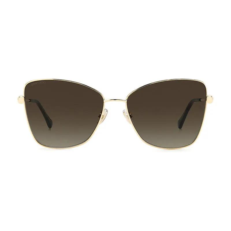 Jimmy Choo Sample Sale | Jimmy Choo Sunglasses Butterfly Full Rim, Gold Frame And Brown Gradient Lens Teso/s0000Ha - Butterfly Sunglasses | Designer outlet