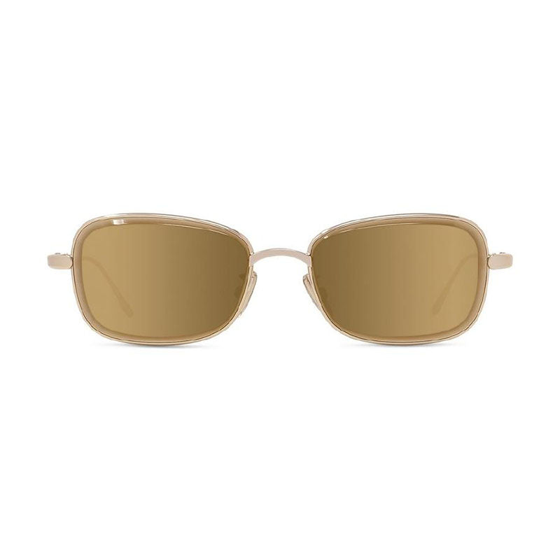 Loewe Sunglasses Geometric Full Rim, Shiny Yellow Frame and Yellow Mirror Lens LW40159U32G