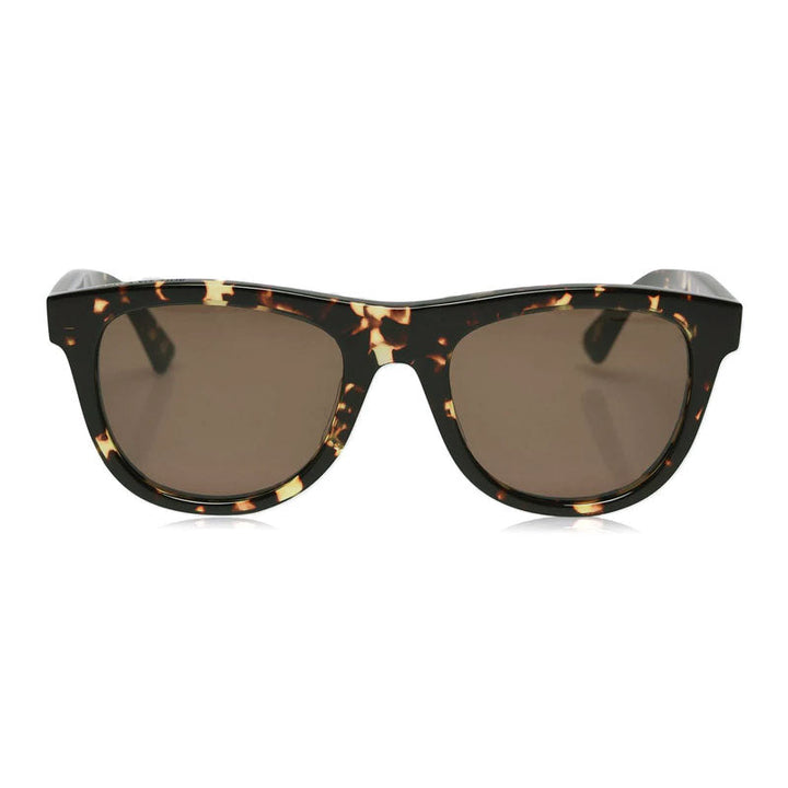 Bottega Veneta Sunglasses Square Full Rim, Medium Havana Frame and Brown Lens BV1001S002