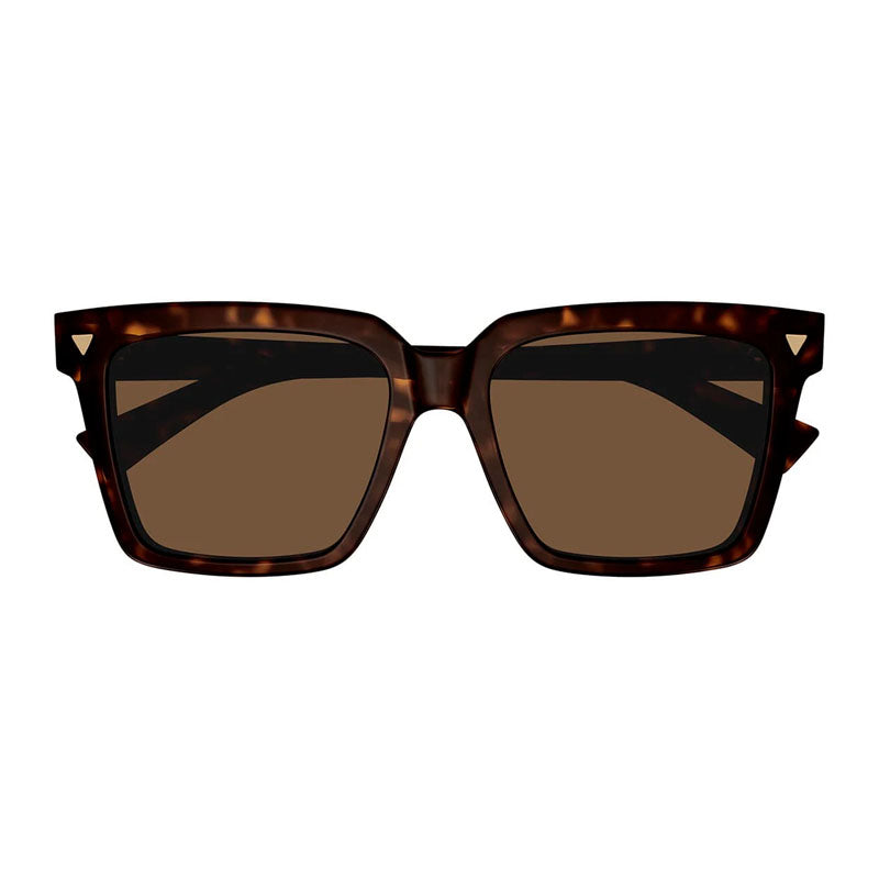 Bottega Veneta Sunglasses Square Full Rim, Havana Frame and Brown Lens BV1254S002
