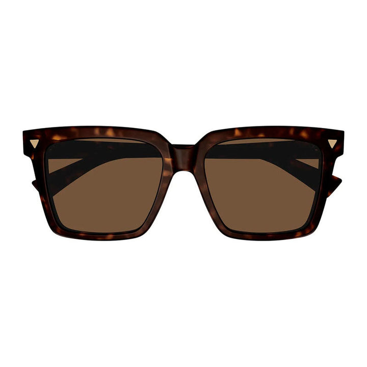 Bottega Veneta Sunglasses Square Full Rim, Havana Frame and Brown Lens BV1254S002