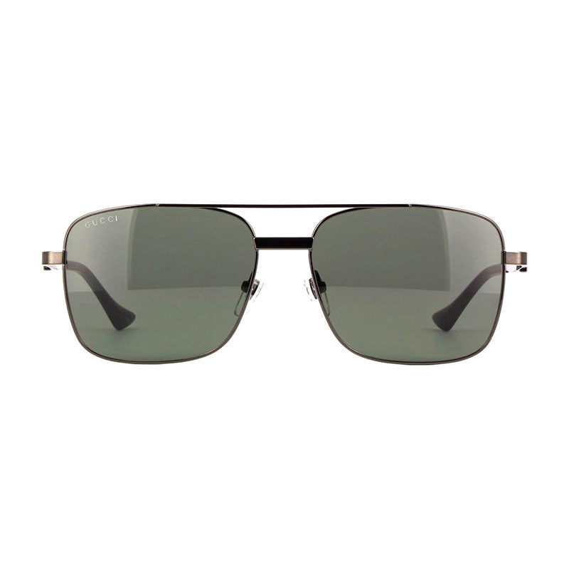 Gucci Sunglasses Square Full Rim, Ruthenium Frame and Grey Lens GG1441S001