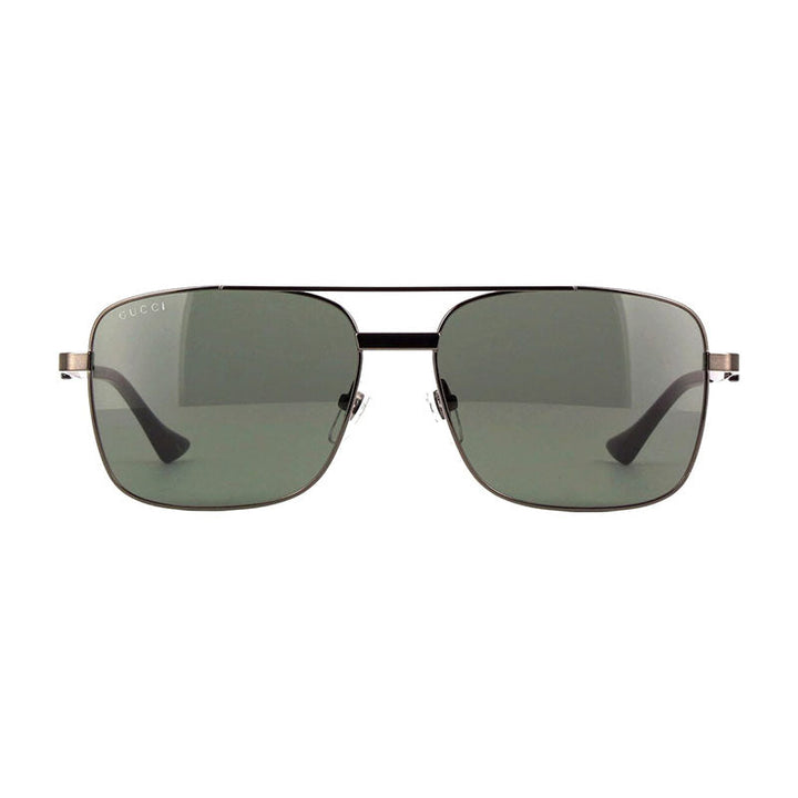 Gucci Sunglasses Square Full Rim, Ruthenium Frame and Grey Lens GG1441S001
