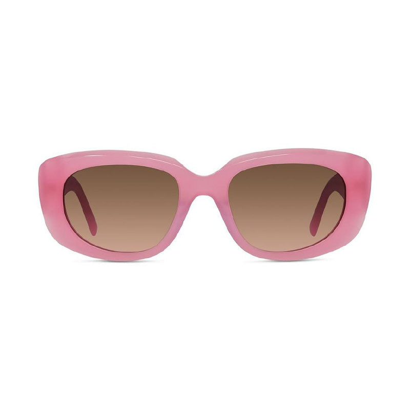 Givenchy Sunglasses Oval Full Rim, Shiny Pink Frame and Brown Gradient Lens GV40104U72F
