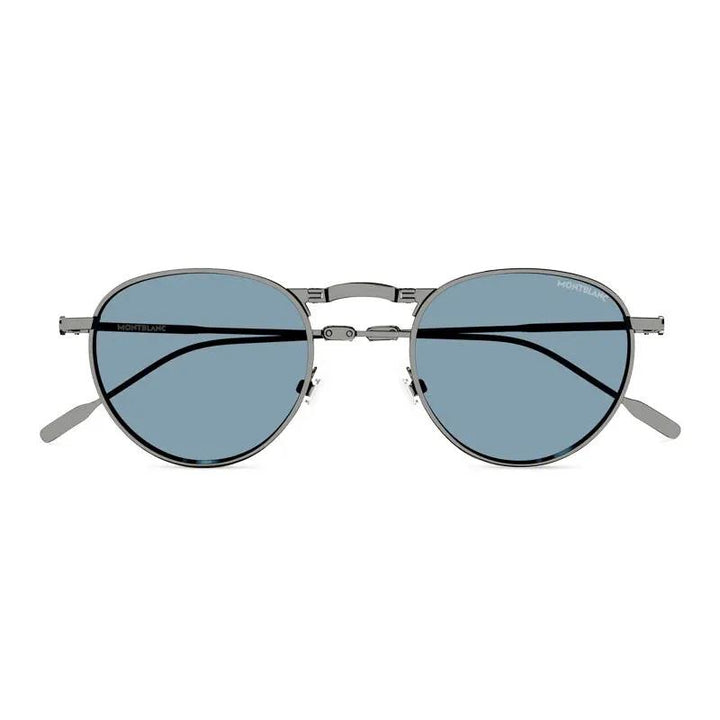Montblanc Sunglasses Square Full Rim, Grey Frame And Blue Lens Mb0280S002