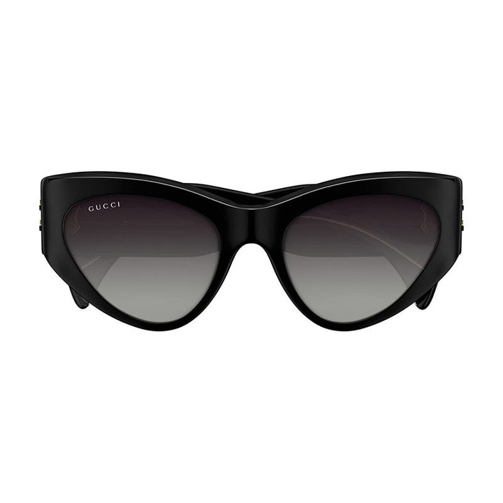 Gucci Sunglasses Cat Eye Full Rim, Black Frame and Grey Gradient Lens GG1704S001