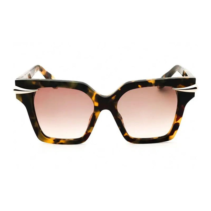 Roberto Cavalli Sunglasses Square Full Rim, Vintage Havana Frame And Brown Gradient Lens