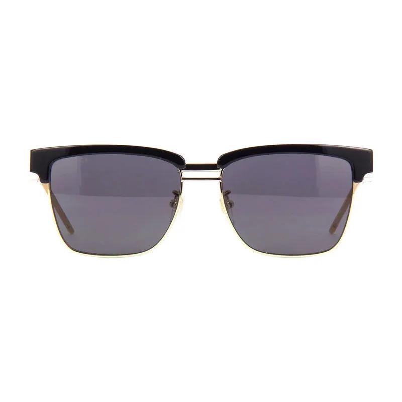 Gucci Sunglasses Square Full Rim, Black Frame And Grey Lens Gg0603S001