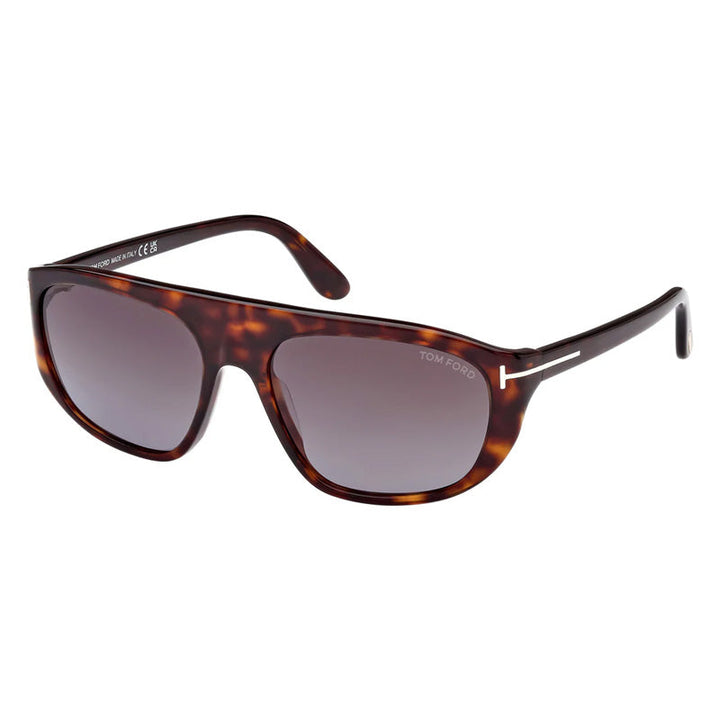 Tom Ford Aviator Full Rim, with a Dark Havana frame and Gradient Smoke lens.