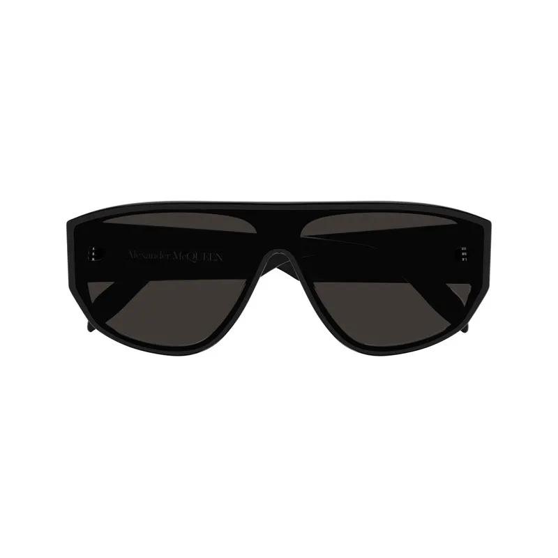 Alexander Mcqueen Sunglasses Shield Full Rim, Black Frame And Black Lens