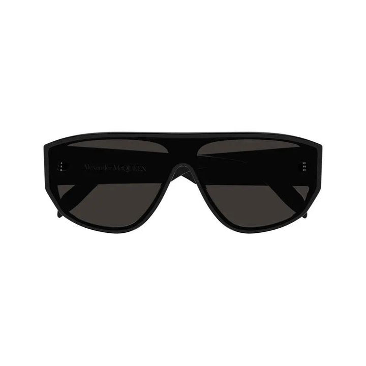 Alexander Mcqueen Sunglasses Shield Full Rim, Black Frame And Black Lens