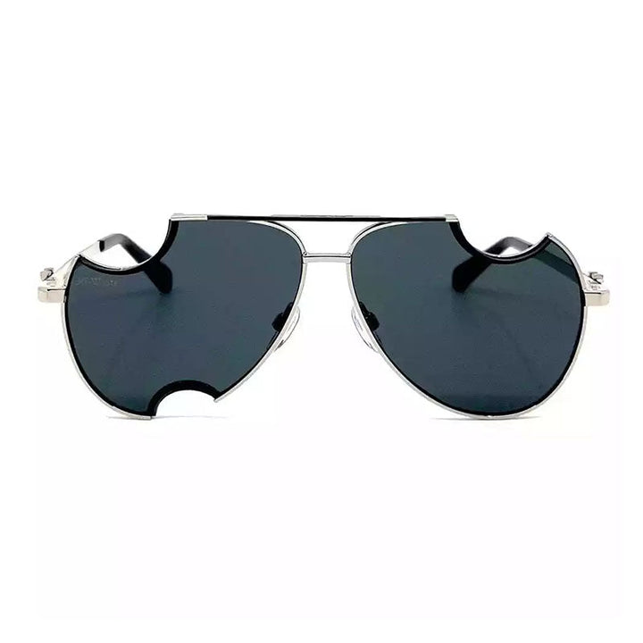 Off-White Sunglasses Geometric Full Rim, Silver Frame and Dark Grey Lens OERI071DALLAS7207