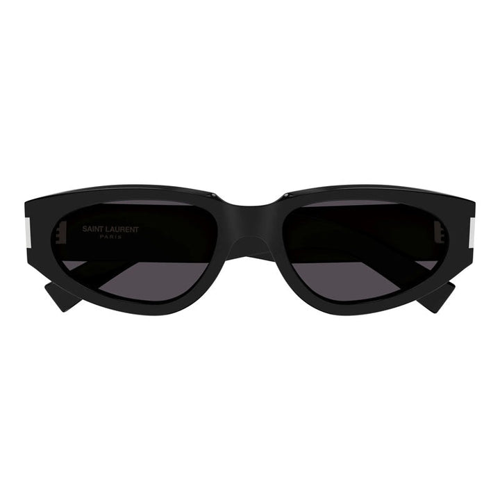 Saint Laurent Sunglasses Round Full Rim, Black Frame and Black Lens SL618001