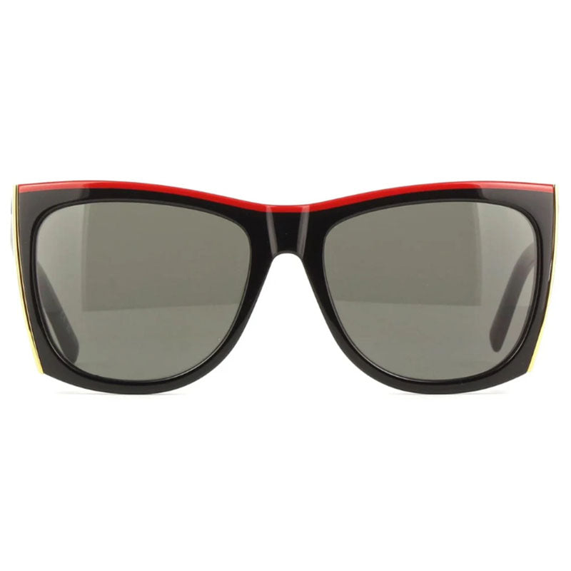 Saint Laurent Sunglasses Rectangle Full Rim, Black Frame and Grey Lens SL539PALOMA001