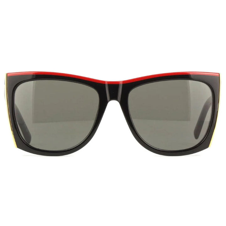 Saint Laurent Sunglasses Rectangle Full Rim, Black Frame and Grey Lens SL539PALOMA001