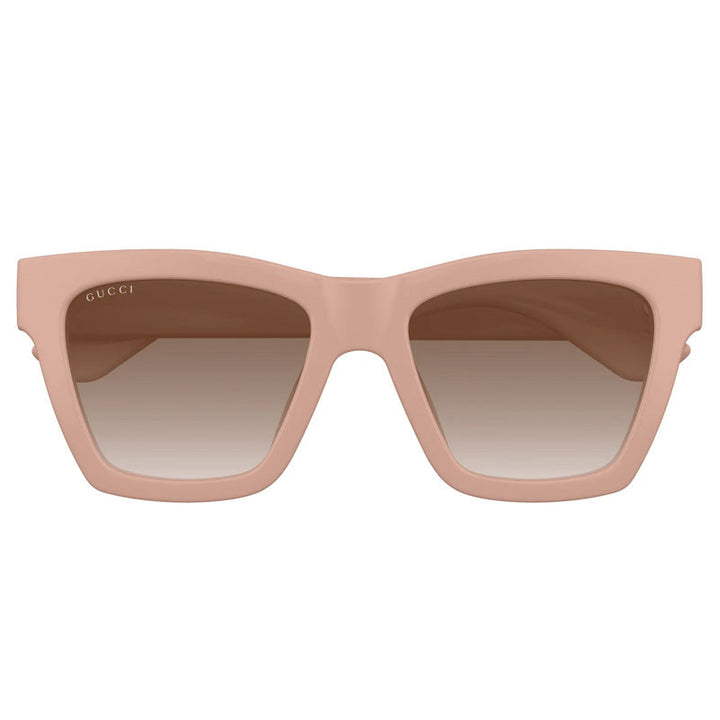 Gucci Sunglasses Square Full Rim, Cloud Rose Frame and Brown Gradient Lens GG1714S005
