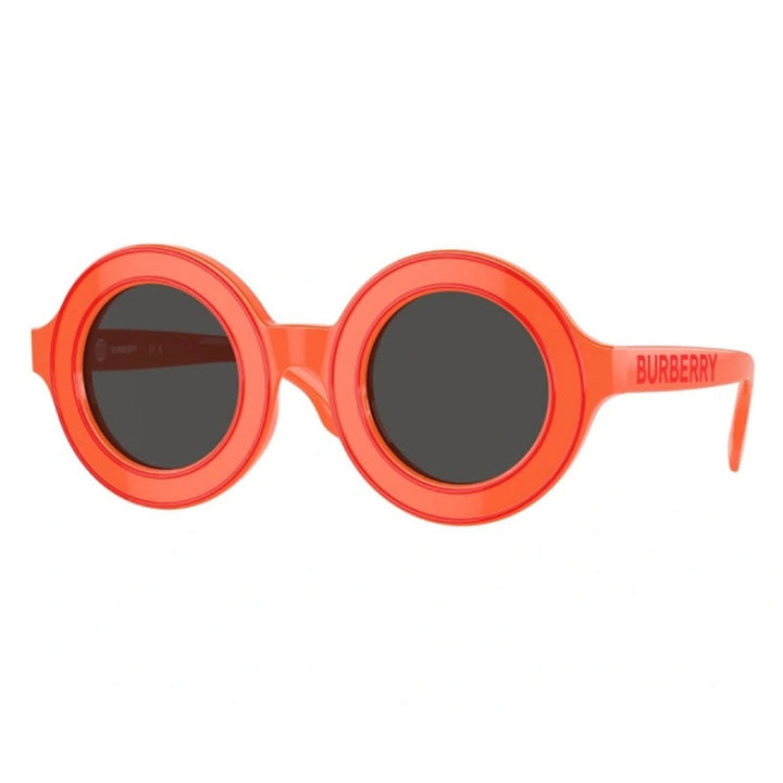Burberry Sunglasses Round Full Rim, Orange Frame and Dark Grey Lens JB4386393887