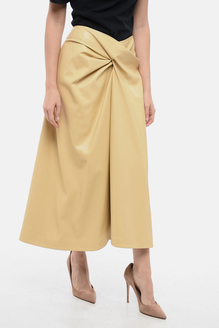 Stella McCartney Eco-Leather Skirt with Gathered Detail