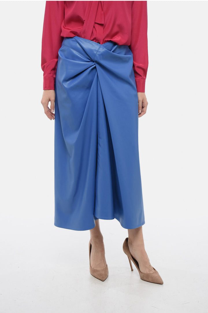 Stella McCartney Eco-Leather Skirt with Gathered Detail