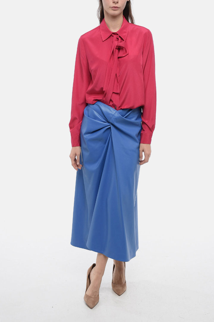 Stella McCartney Eco-Leather Skirt with Gathered Detail