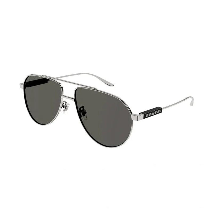 Gucci Sunglasses Aviator Full Rim, Ruthenium Frame And Grey Lens