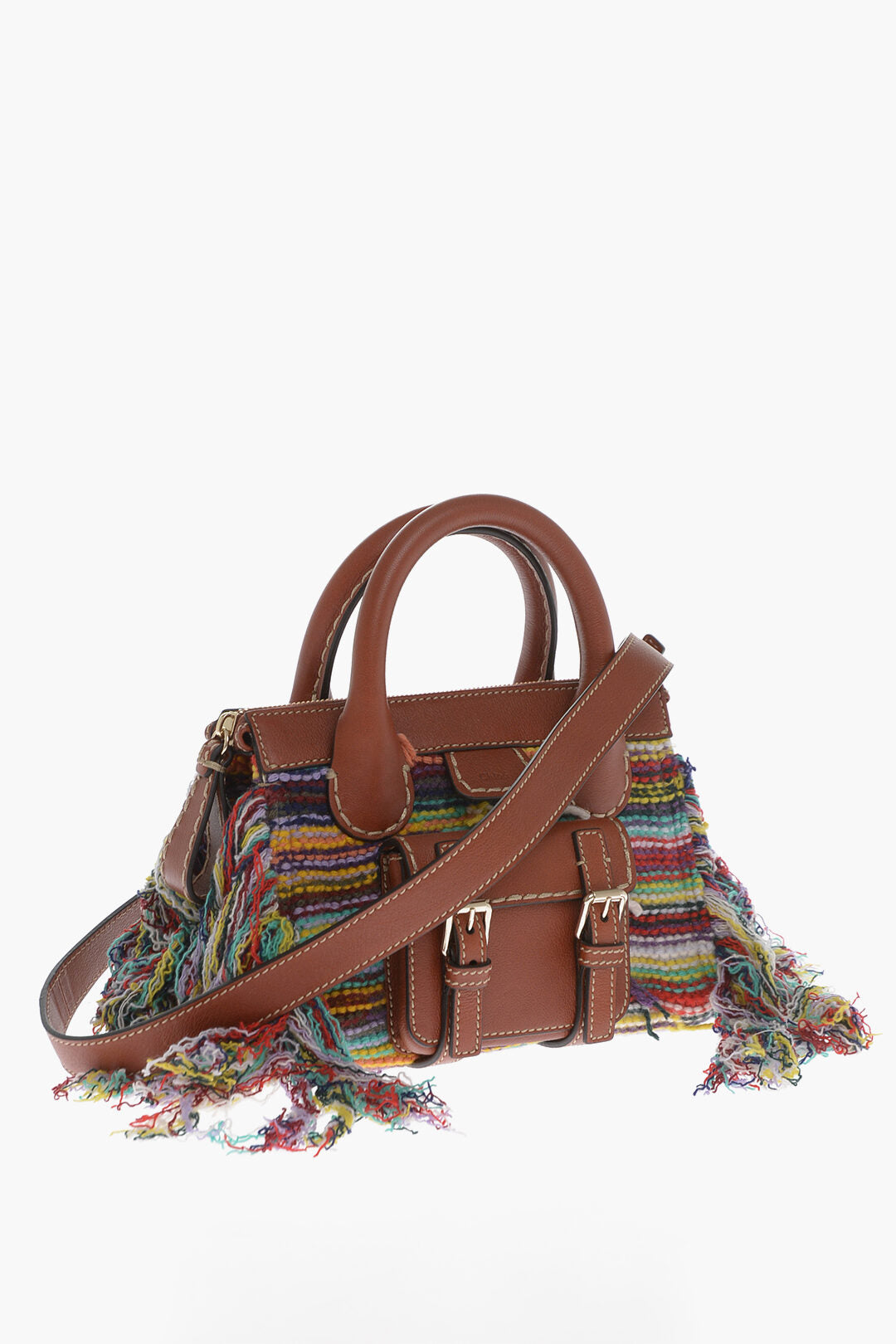 Chloe EDITH Knitted Bag with Leather Detailing