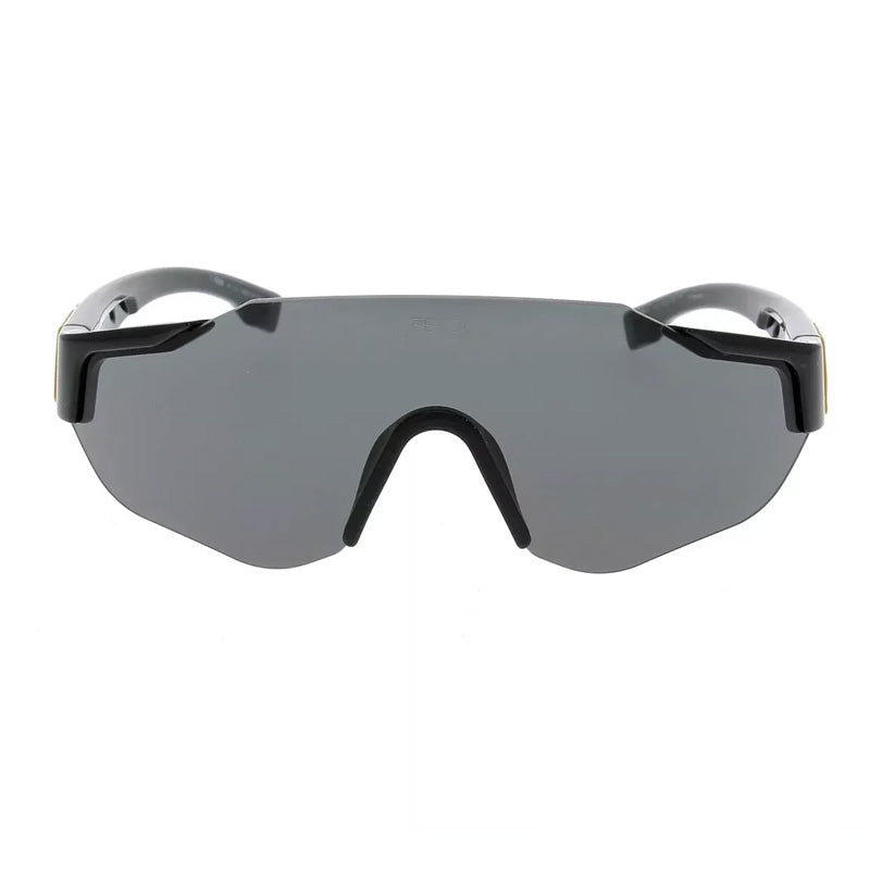 Fendi Shield Rimless, with a Shiny Black frame and Grey lens.
