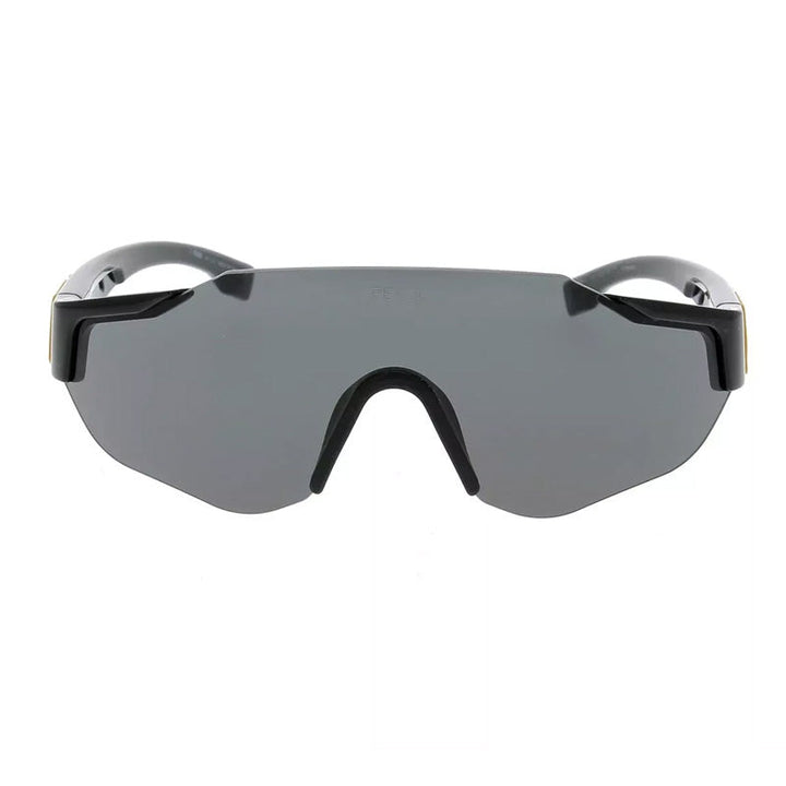 Fendi Shield Rimless, with a Shiny Black frame and Grey lens.