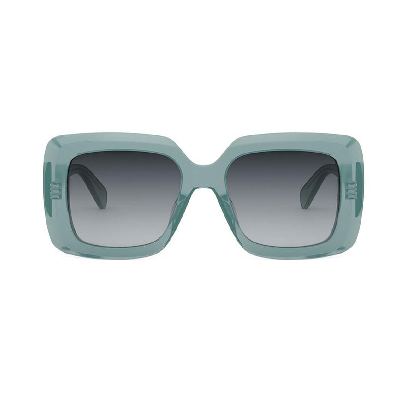 Celine Sunglasses Square Full Rim, Shiny Blue Frame and Grey Gradient Lens CL40263F93B