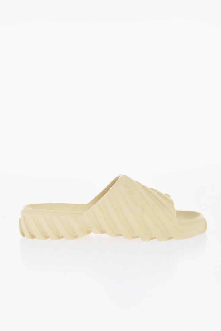 Off-White Embossed EXPLORATION Sliders