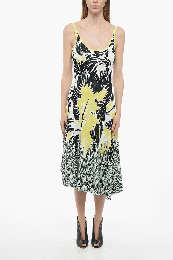 Bottega Veneta Embroidered Jacquard Dress with Open Back