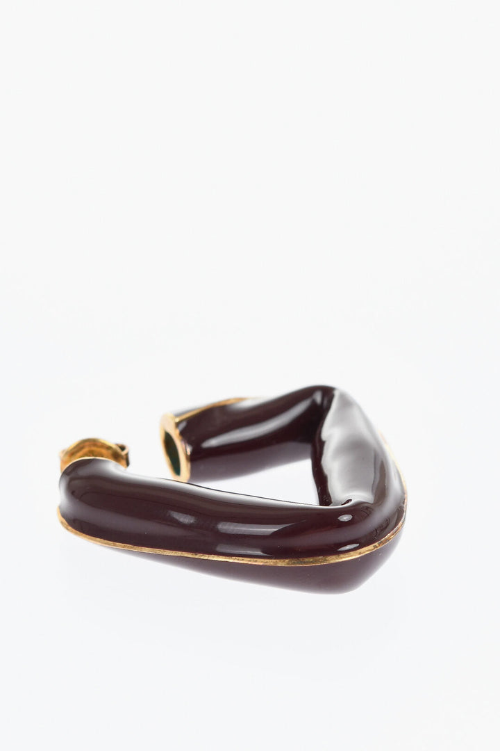 Bottega Veneta Enameled FOLD TRIANGLE Hoop Earrings